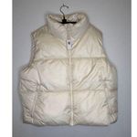 Old Navy  Cream Quilted Puffer Vest Zip Up NWT Sz XL Women’s Water Resistant Photo 0