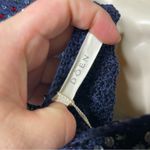 NWT DOEN Solandis Navy Beaded Crochet Long Sleeve Knit Mini Bodycon Dress sz M Size M Photo 2