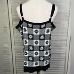 Torrid Jacquard Sweater Tank Top Springtime Check Deep Black/Cloud Dancer-2X Photo 1