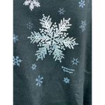 sweatshirt snowflake black white blue grannycore Size XL Photo 2