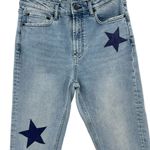 Unemployed‎ Denim Starry Night Jeans Medium Wash Navy Blue Stars Size 27 Photo 6