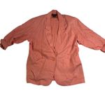 Counterparts Linen Blazer Coral Pink Button Front Career Jacket Size 8* Photo 1