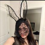 Lace Bunny Ear Headband Mask New Halloween Photo 6