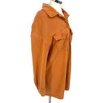 Avec Les Filles  Shirt Jacket Shacket Button Down Coat Orange Size Large Photo 4