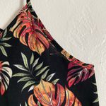 TY Mexican Tropical Leaf Beach Lightweight Summer Tank Spaghetti Strap Dress Black Size M Photo 2