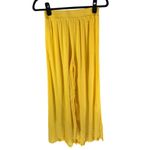 L'Agence Womens Nikita Pants Pull On Crinkled Wide Leg Yellow XXS Photo 1