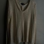 Charlie Paige  Cream Sparkle Sequin Sweater with Split Back L/XL Photo 7