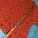 BRITTANY BLACK brocade floral embroidered short sleeve pullover orange size 3XL Photo 8