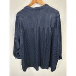Vintage Anthony Richards 3X Womens Top MuuMuu Blouse Polka Dot Blue White Photo 2