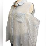 Old Navy  Blue Striped Sleeveless Shirt XXL Photo 3