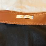 Brown Faux Leather Mini Skirt with Zipper Details Size L Photo 2