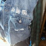 Bridge by GLY  distressed S checked sleeve normcore jean jacket Photo 3