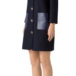 St. John Leather-Pocket Bracelet-Sleeve Textured Tweed Jacket Size 14 NEW $1,995 Photo 4