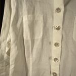 J Jill Jacket Tunic Large Petite White Linen Button‎ Up Pockets Shacket Coastal Size undefined Photo 6