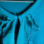 Jones New York  Blue/Teal Ruffle Accent Long Sleeve Top size 3X Photo 2