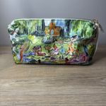 Estee Lauder Cosmetic Bag Whimsical Art Deco Picnic Party Garden Pouch Vibrant Green Photo 3