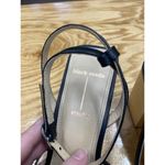 Black Suede Studio Slingback Women's 38.5 Black Ankle Strap Block Hipster S41 Size 8.5 Photo 1