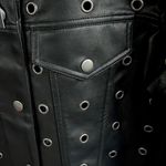 Steve Madden NWT Gabana Faux Leather Grommet Jacket Oversized XS Photo 8