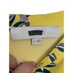 Loft Womens Dress Floral Stretch Long Sleeve Cuffed Mini Shift Boatneck Yellow 6 Photo 5