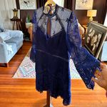 Ever New Yasmin Lace Flippy Hem Dress sz 10 cobalt blue Photo 6