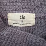 Anthropologie t.la Shirt Women Small Purple Sloane Waffle Knit Thermal Mock Neck Photo 5
