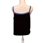 Jack B Quick Y2K Black Knit Sweater Rhinestone Argyle Spaghetti Strap XL Photo 1