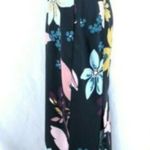 Who What Wear Pencil Skirt Box Pleat Black Floral Photo 1