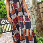 Natural Life  Spread kindness like wildflowers Maxi Dress Sz M Patchwork Design Photo 0