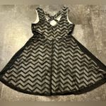 Candie's Candie’s Black and Tan Chevron Sleeveless Dress Photo 3