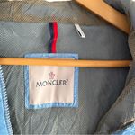 Moncler  Wuisse Rain Jacket Hooded‎ Coated Cotton Blend XXL Light Baby Blue Photo 8