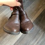 Embroidered Pointed Toe Bronze Embellishment Dark Brown Heeled Cowboy Boots Sz 9 Photo 6