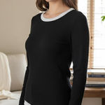 Women's PINK Dot Long Sleeve Tee M Black & White Size M Photo 0