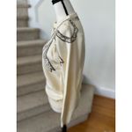 Alfred Dunner Vintage Cream Crewneck Silver Beaded Bow Sweater Photo 5