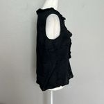 Esprit Ruffle VNeck Sleeveless Blouse Black Size M Photo 1