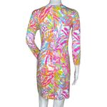 Lilly Pulitzer Dress Womens XS White Pink Christie Scuba to Cuba Cruise Vacation Photo 3