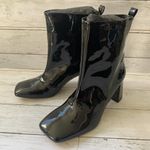 Good American NWB Square Toe Patent Leather Boots in Black #GA165P-X Photo 2