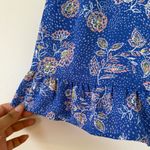 Sienna Sky  Blue Floral Puff Sleeve Dress Size Medium Photo 4