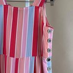 My Michelle  Large Girls Pastel Striped 50’s Retro Romper Overalls Wide Leg Photo 8