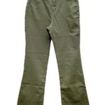 Peace Love World  Olive Green Raw Hem Button Front Flare Jeans Women’s Size 2 Photo 1