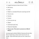 Hello Molly NWT  Daytime Drinks Dress White Size 4 / Small Photo 11