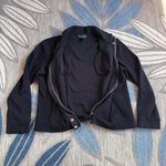 Lauren Ralph Lauren Women’s Black Cotton Ribbed Jacket Size Large Photo 2
