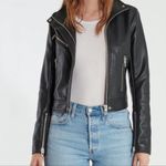 BLANK NYC Revolve Faux Leather Moto Jacket size Small Black Photo 12
