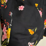 Old Navy  Floral Semi Sheer Babydoll V-Neck Blouse Long Sleeve Size Small New Photo 4