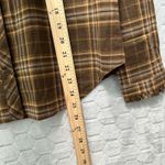 Nili Lotan Women's Plaid Ruffled Collar Long Sleeve Button Up Shirt Size S Brown Photo 6