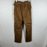 Vince Brown High Rise Tie Waist Linen Cargo Pants Photo 6