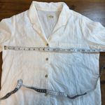 Marine layer  white hemp Lucy short sleeve resort shirt NEW button up Photo 6