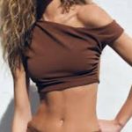 ZARA  structured asymmetrical crop rotation top Photo 1