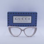 Gucci  Cream Cat-Eye Glasses Photo 4