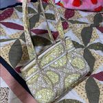 Vera Bradley  Yellow and Brown Floral Tote Photo 1