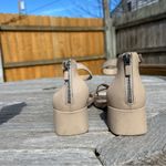 Eileen Fisher Noni Khaki Leather Heeled Strappy Sandals Women's 7.5 Photo 6